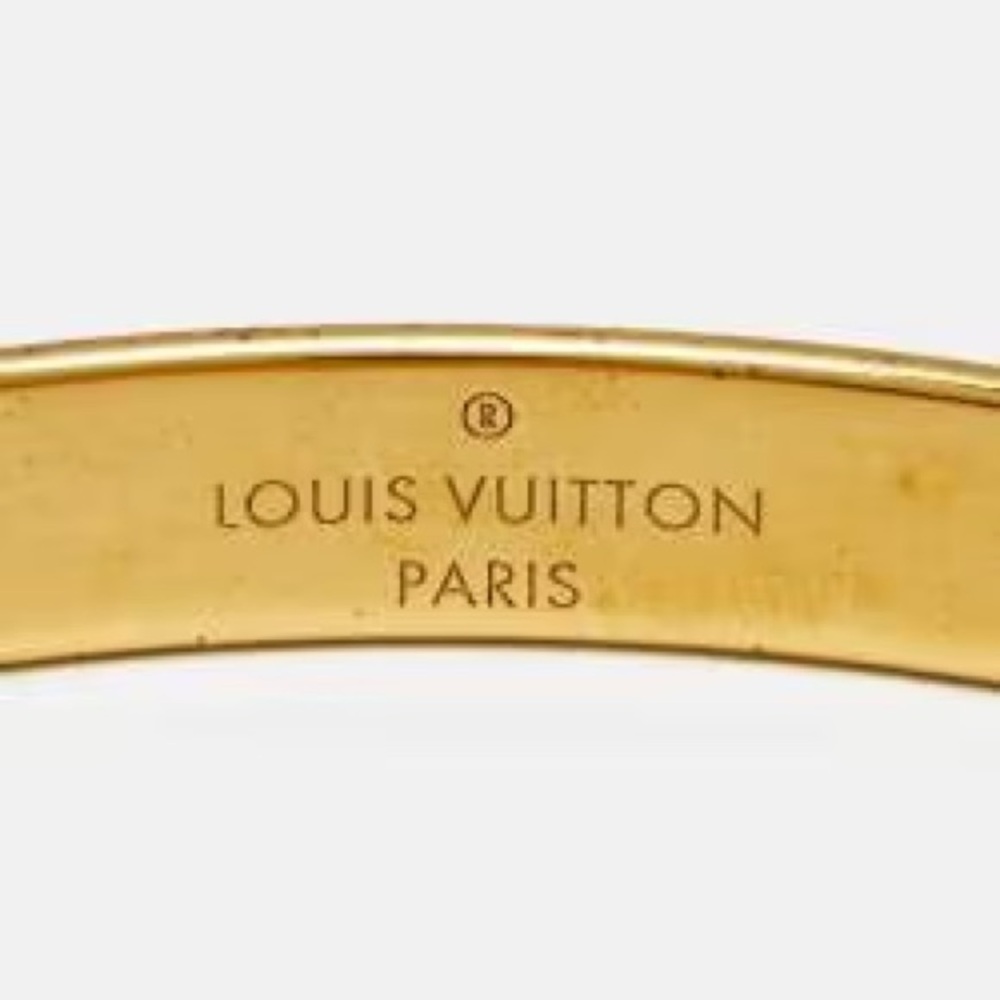 Louis Vuitton Nanogram Strass Bracelet Gold Crystal Bangle Certified Authentic 💎 - Picture 9 of 11